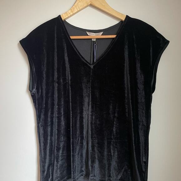 NWT 41 Hawthorn Black Velvet Relaxed Blouse - Picture 3 of 8